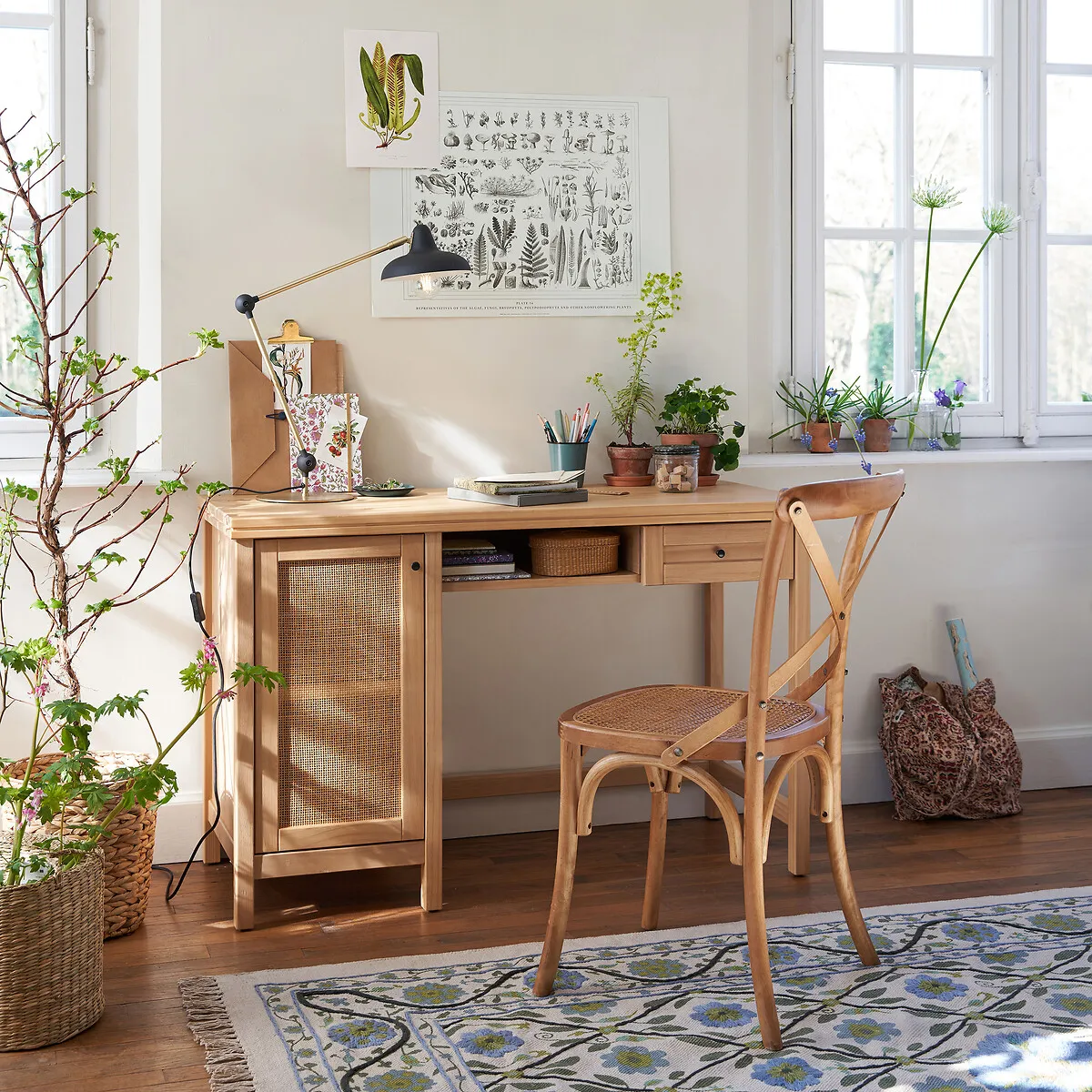 Lot De 2 Chaises Chêne Et Cannage Cedak — vue 3
