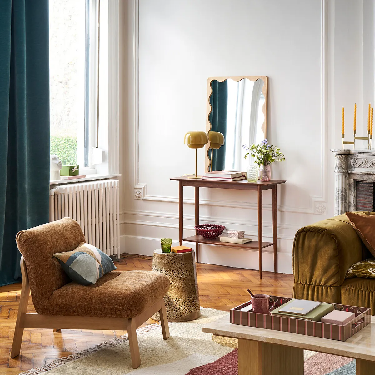 Rideau Chenille Aspect Velours Oeillets, Calda — vue 3