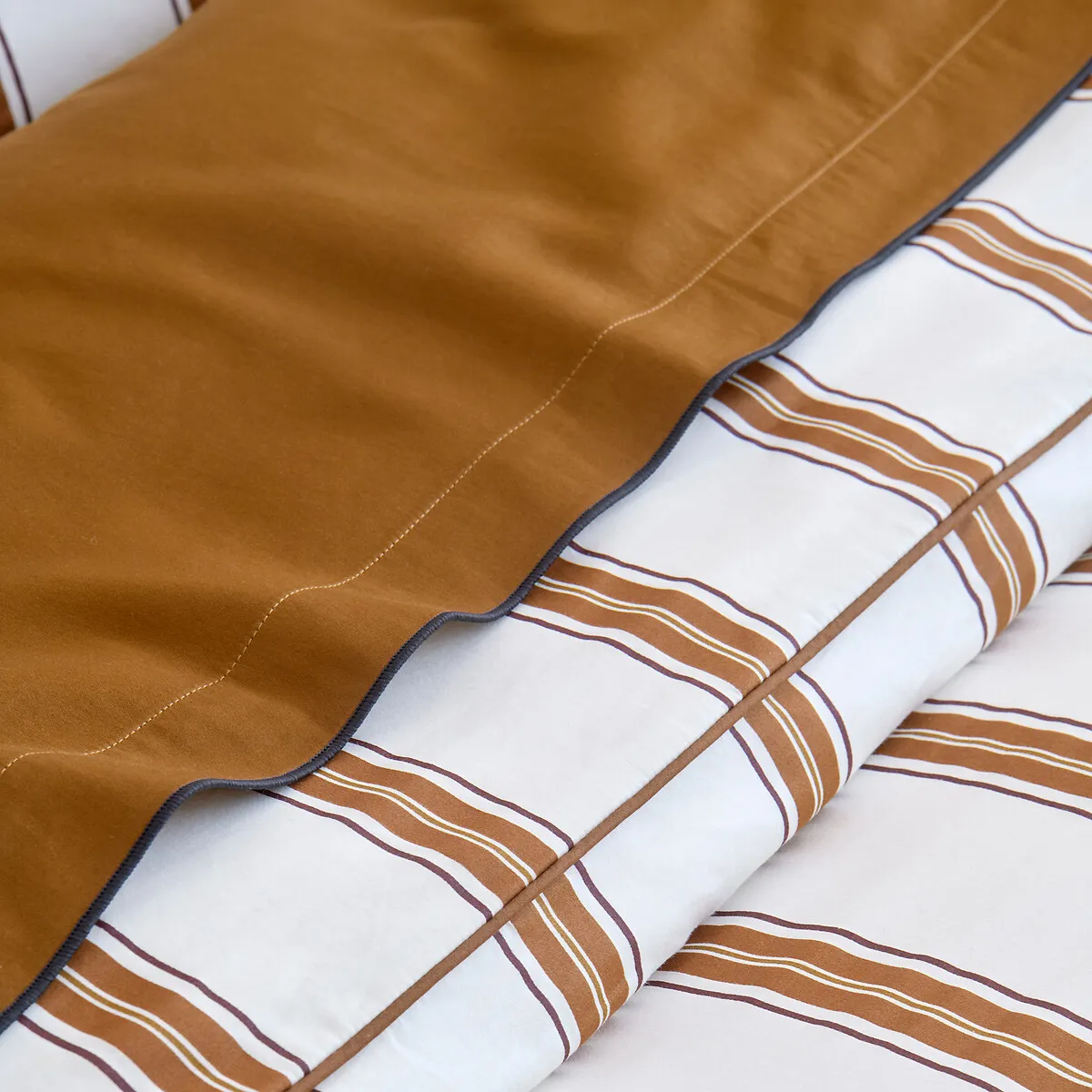 Drap Plat En Satin De Coton Lavé, 118 Fils, Victor Uni — vue 3