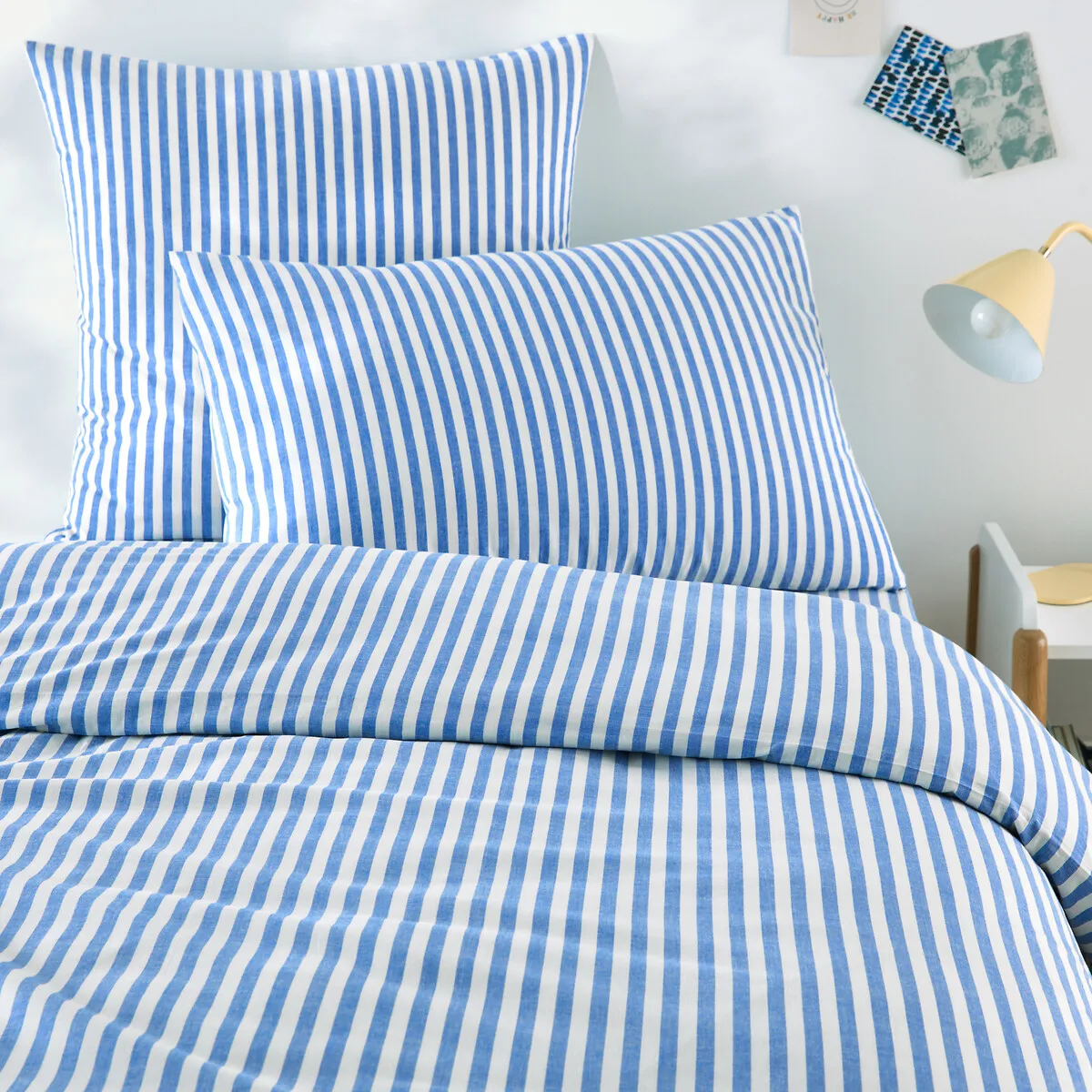 Housse De Couette Enfant En Coton, Soizic Bleu