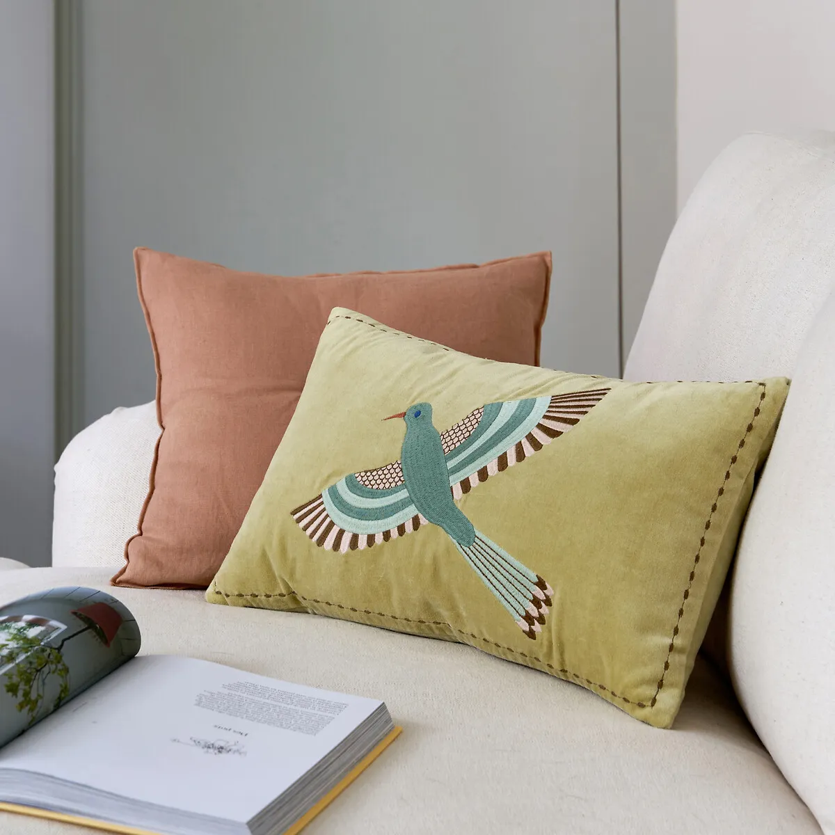 Housse De Coussin Rectangulaire En Velours, Afti — vue 3