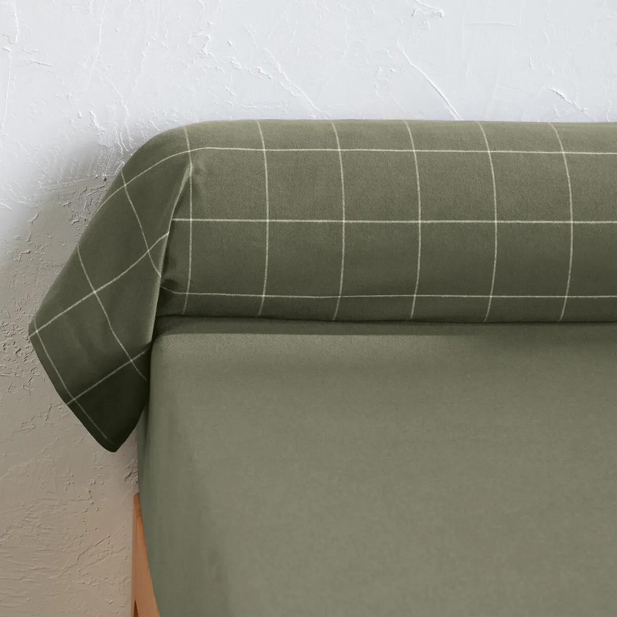 Taie De Traversin Flanelle, Charlie Kaki