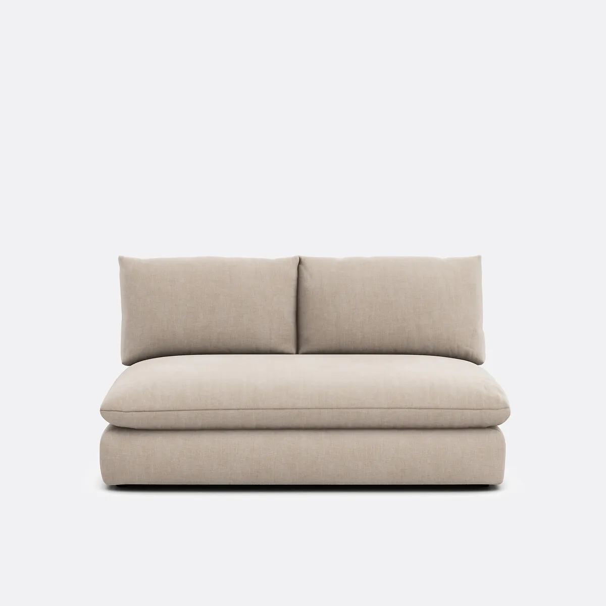 Élément Banquette 2 Places Pour Canapé Modulable, En Tissu Structuré, MALO