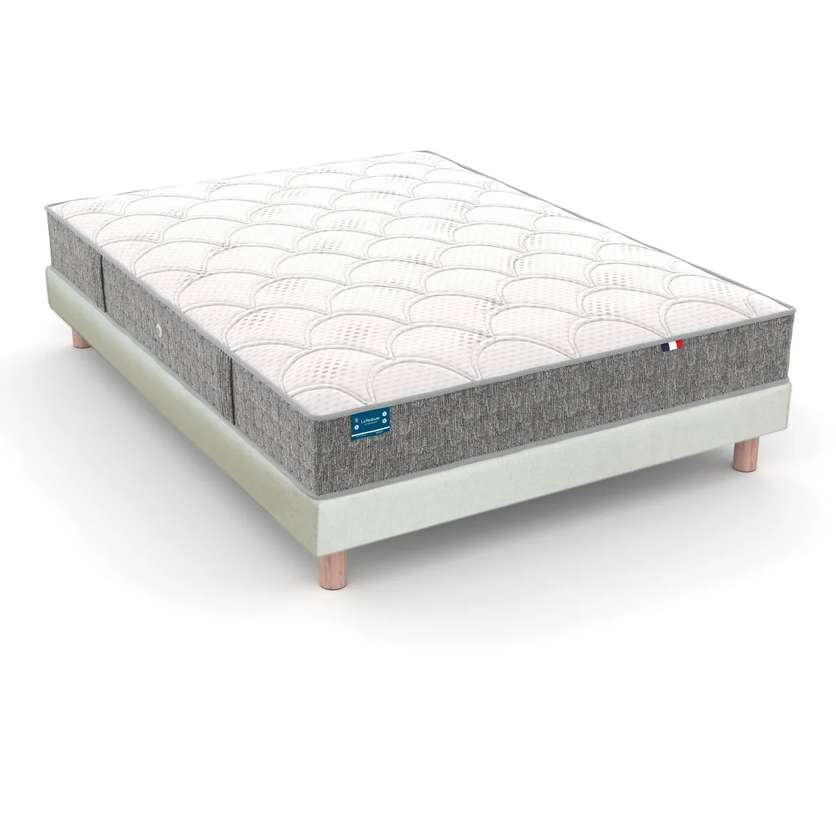 Ensemble Matelas Mousse HR 35kg/m3, Soutien Mi-ferme, Accueil Moelleux + Sommier