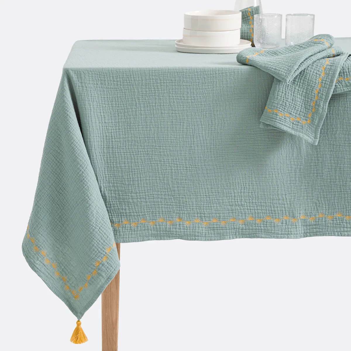 Nappe En Gaze De Coton Brodé, Kumla