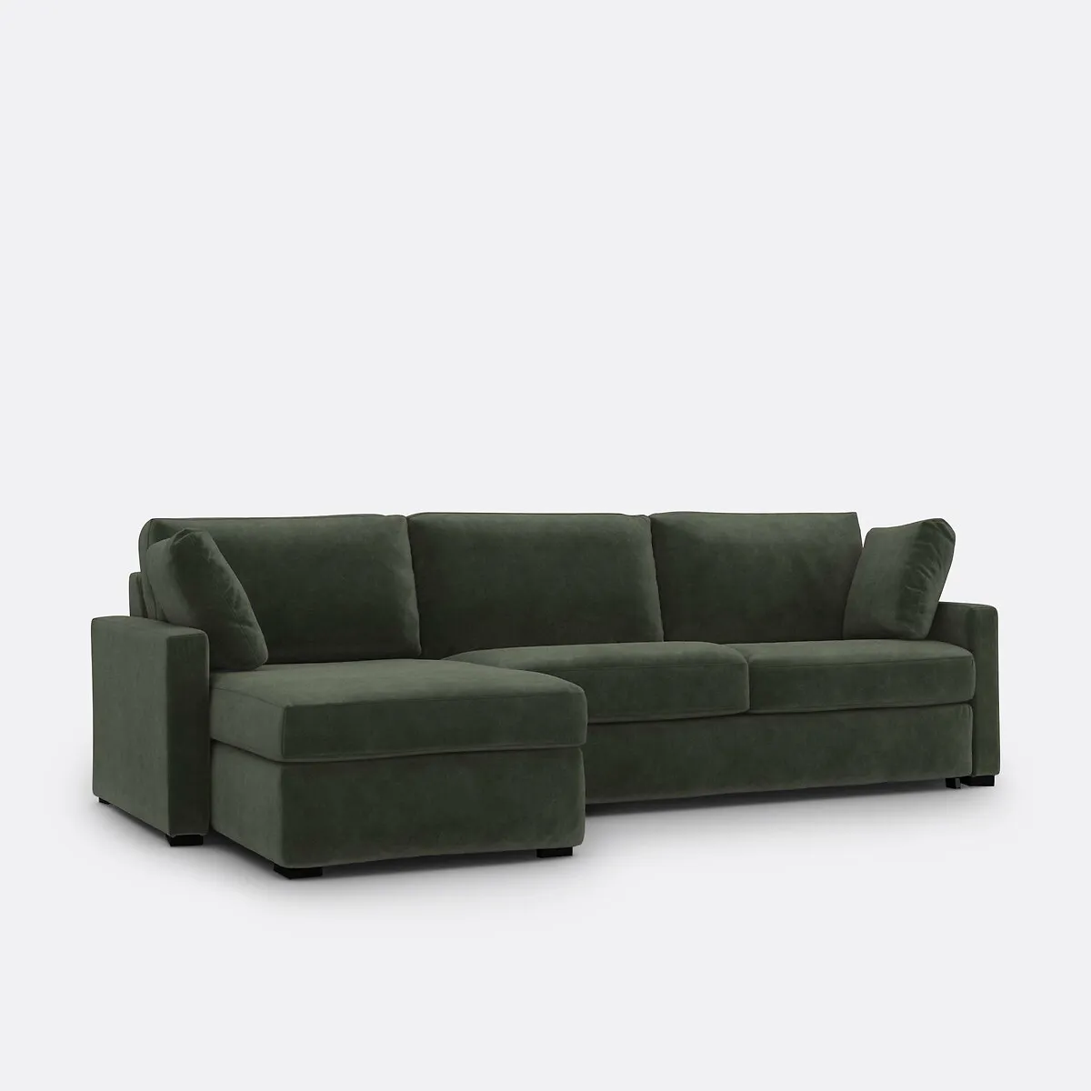 Canapé D'angle, Convertible, 4 Places, En Velours, Mousse, TIMOR — vue 3