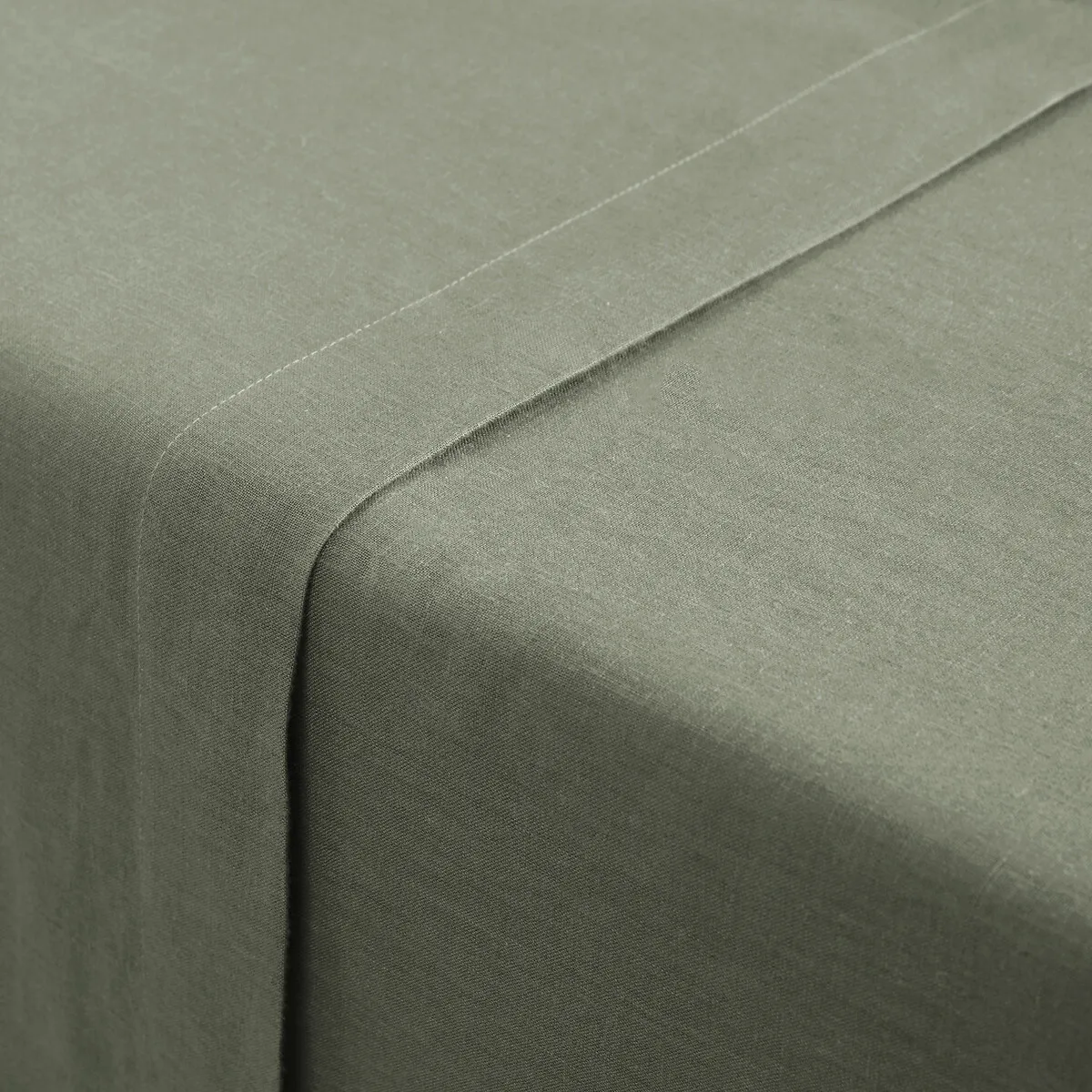 Drap Plat Uni En Lin Lavé, Linot — vue 3