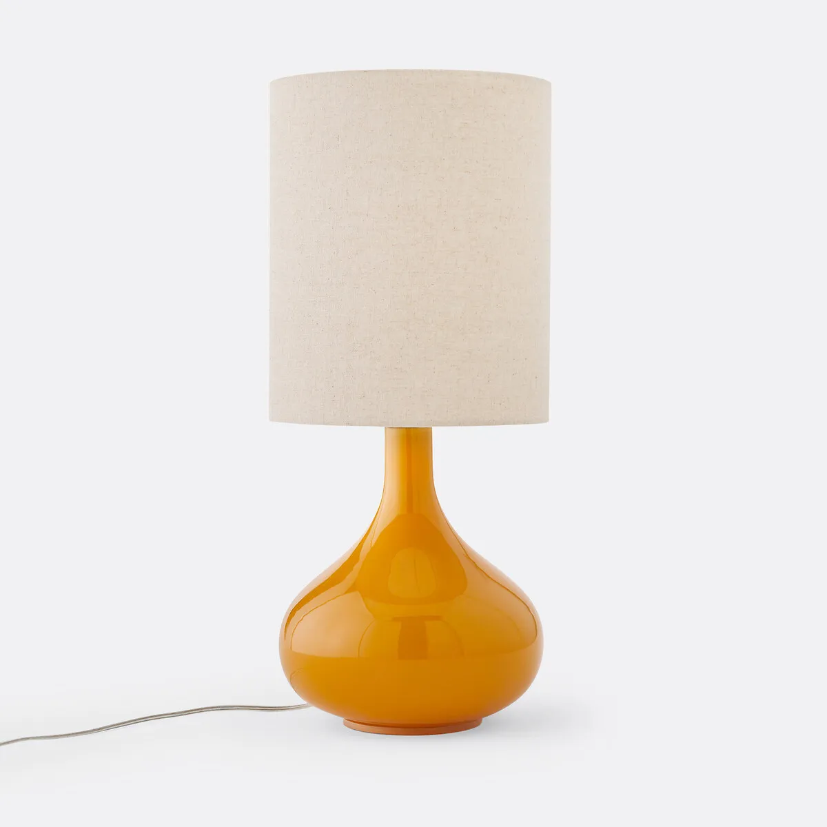 Lampe À Poser Verre Et Lin, Juna