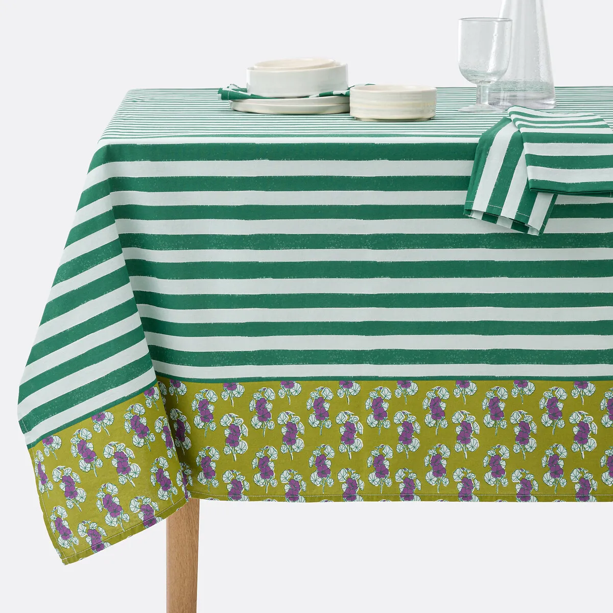 Nappe Imprimée Coton Lavé, Marles