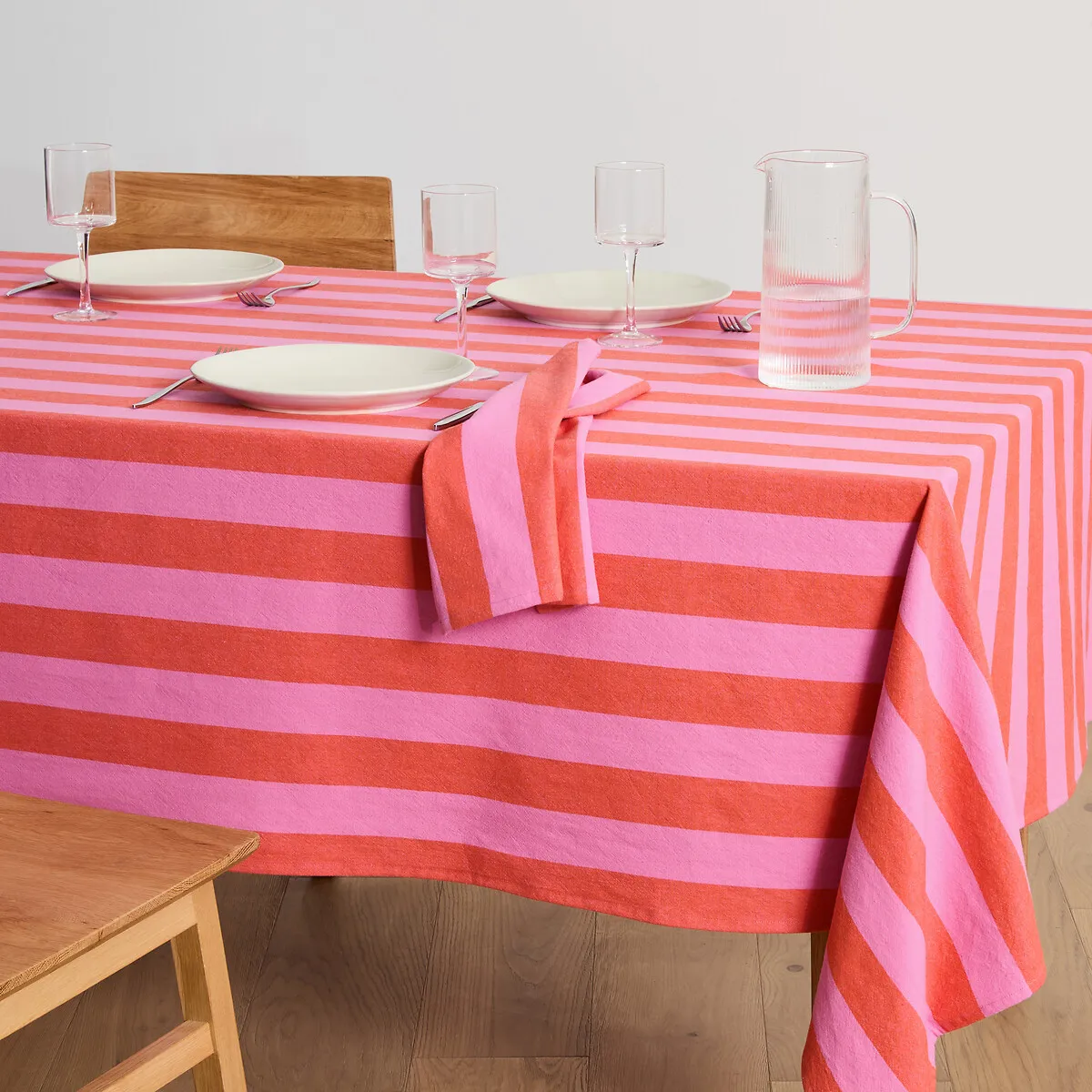 Nappe Rayée Tissé-teint, 30% Coton Recyclé, MIRELLA