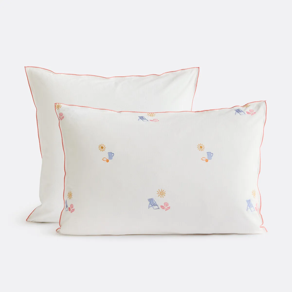 Taie D'oreiller En Coton Vintage Brodé, SOMERO