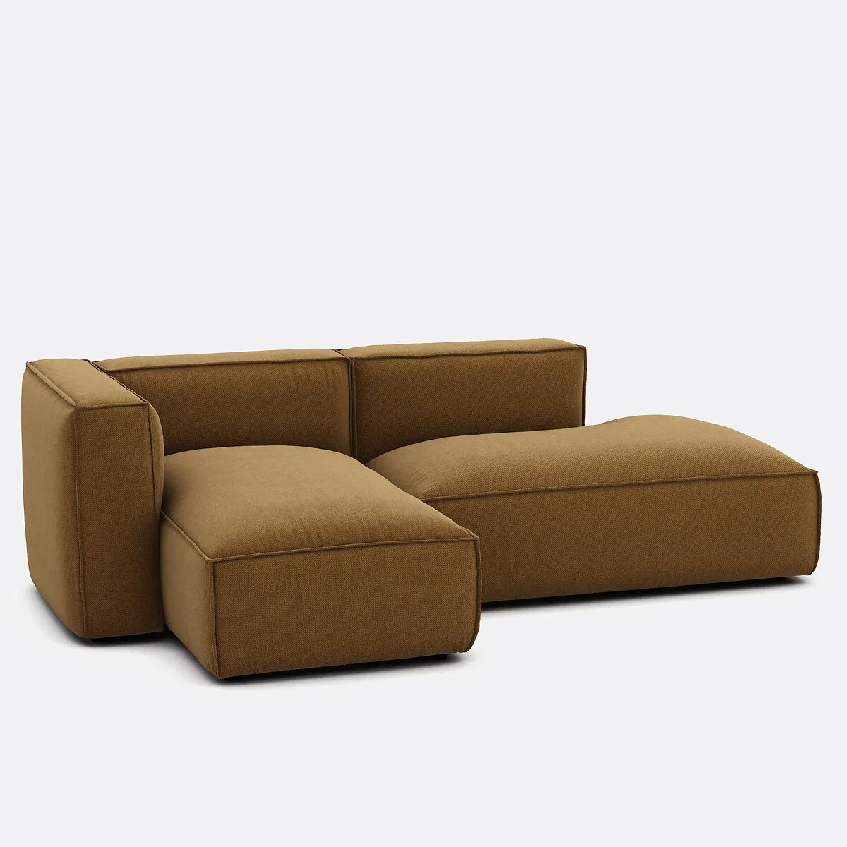 Canapé Modulable D'angle Gauche, En Tissu Texturé, SEVEN — vue 3