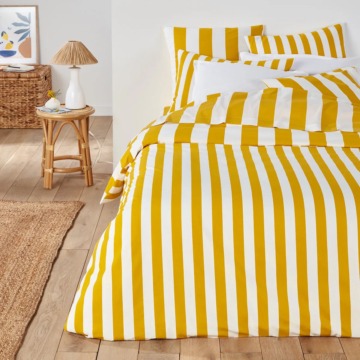 Drap Plat Coton, HENDAYE JAUNE — vue 3