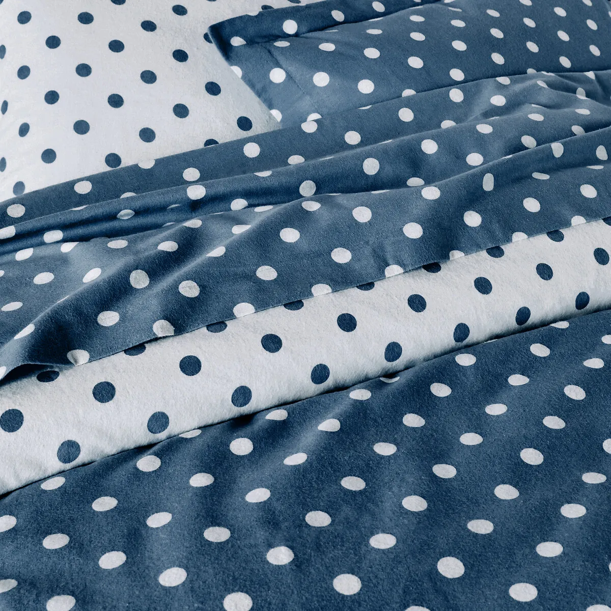 Housse De Couette Flanelle Imprimée Pois, Clarisse — vue 3