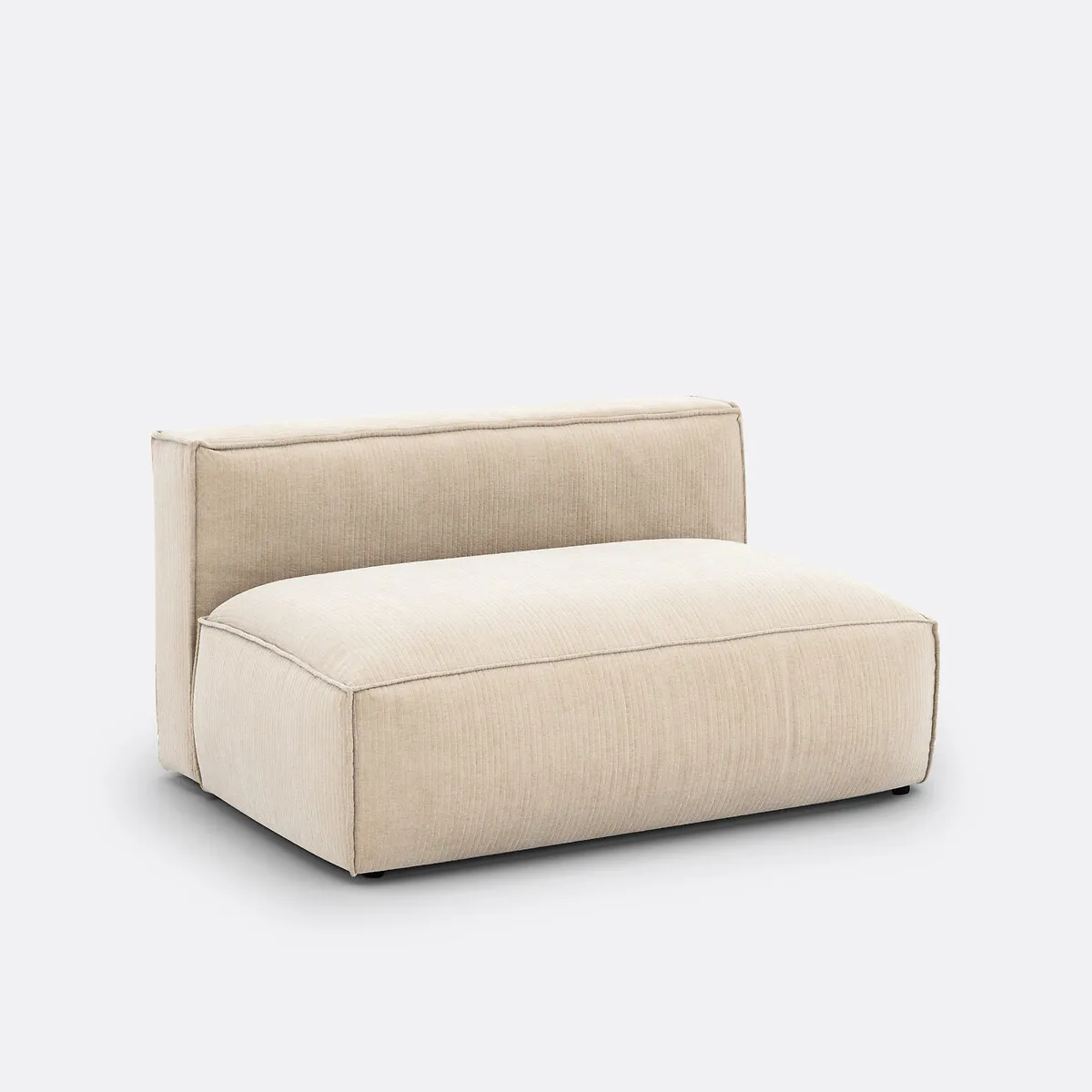 Elément Banquette Pour Canapé Modulable, En Velours Côtelé Vintage, SEVEN — vue 3