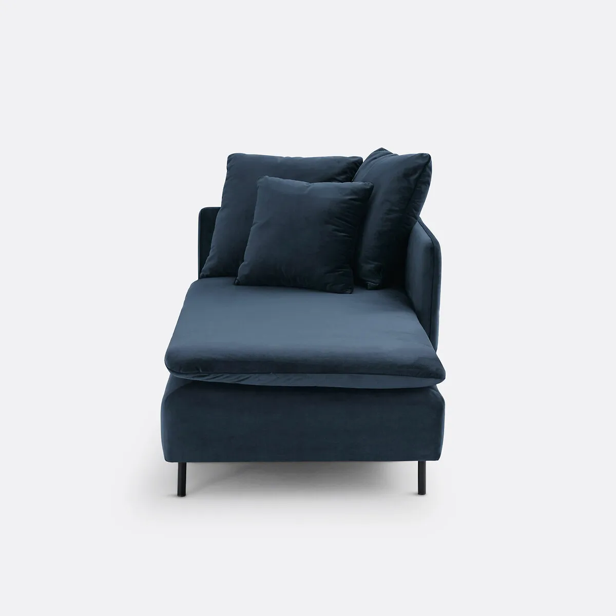 Méridienne Modulable, En Velours, Profondeur 158 Cm, IVETE — vue 3