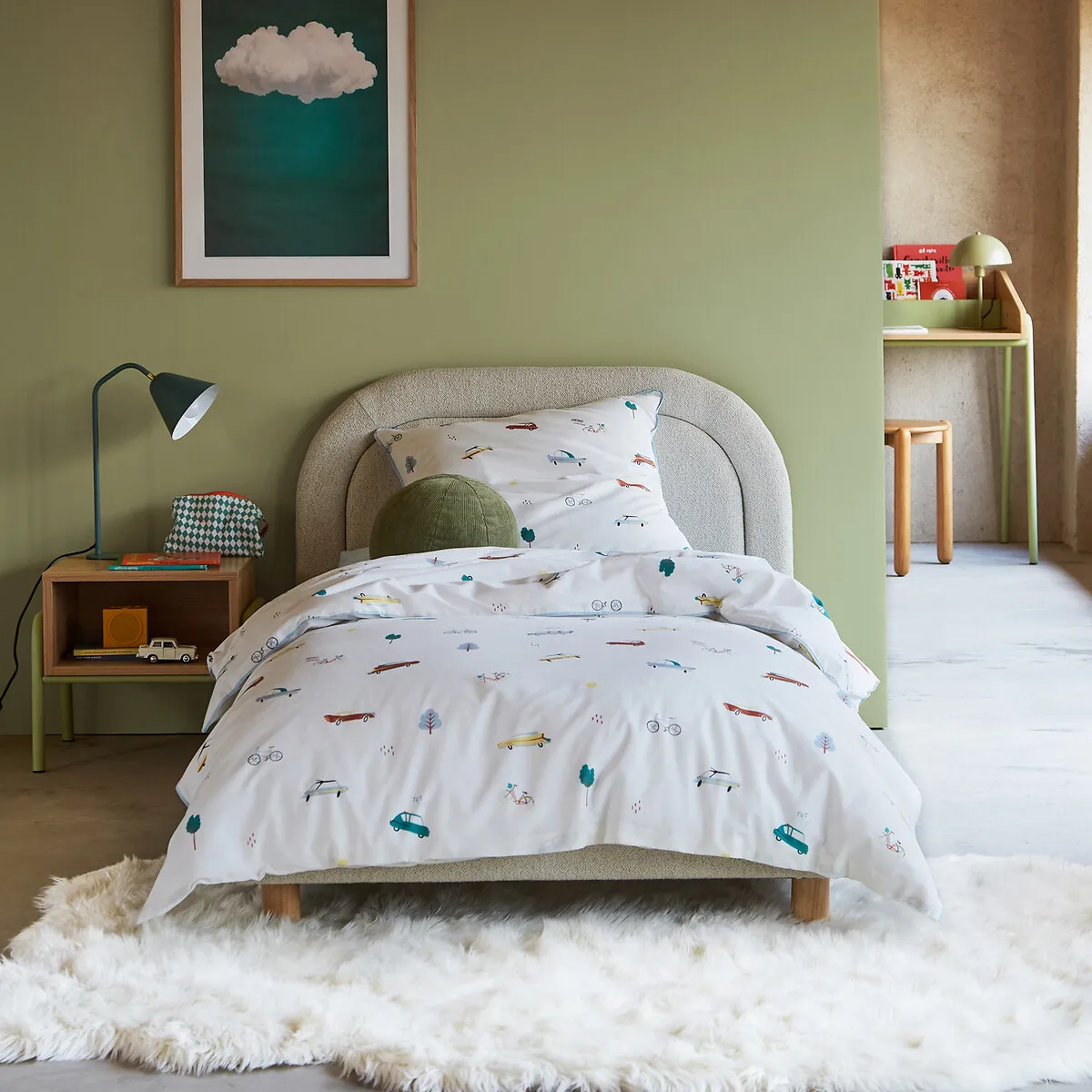 Parure De Lit 50% Coton Recyclé, Taie Carrée, EMILIANO — vue 3