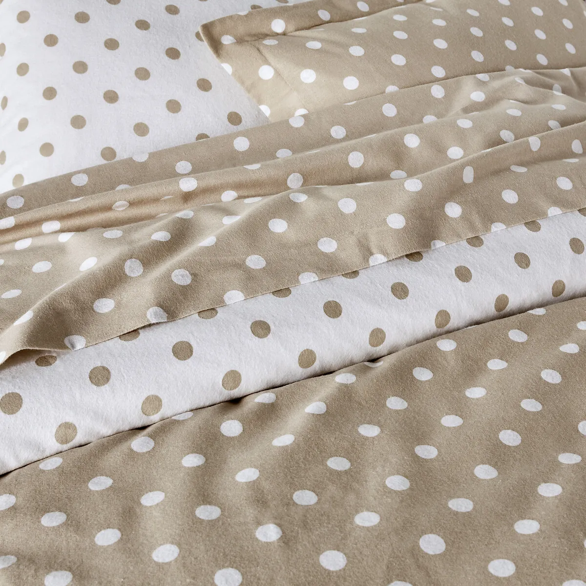 Housse De Couette Flanelle Imprimée Pois, Clarisse — vue 3