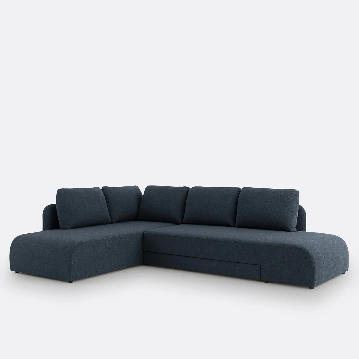 Canapé Angle Convertible, En Bouclette Fine, GINA — vue 3
