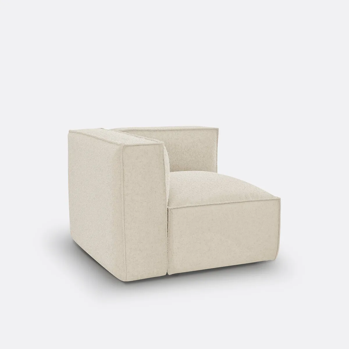 Elément D'angle Pour Canapé Modulable, En Bouclette, SEVEN — vue 3