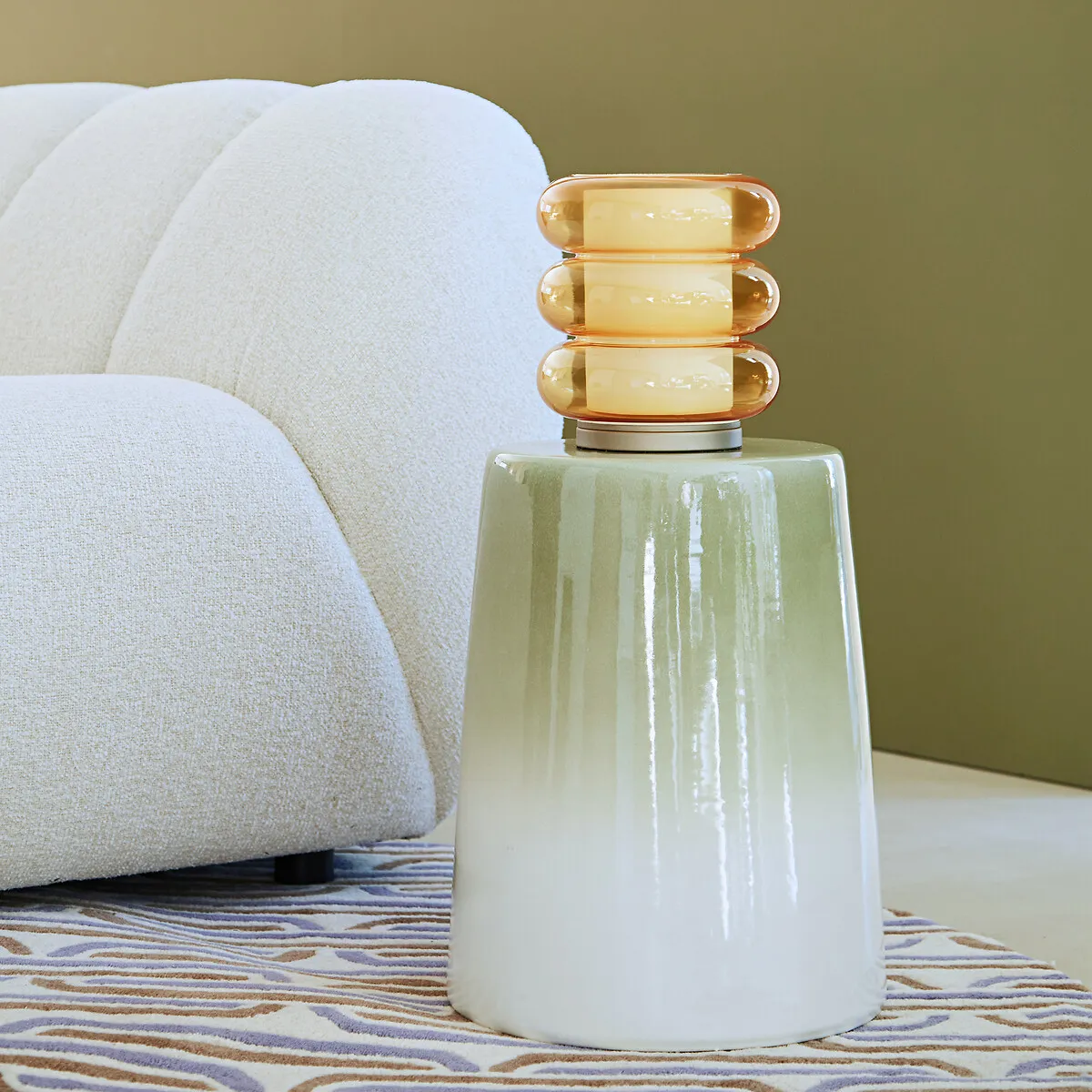 Lampe À Poser En Verre Ambré, ARMILLO — vue 3