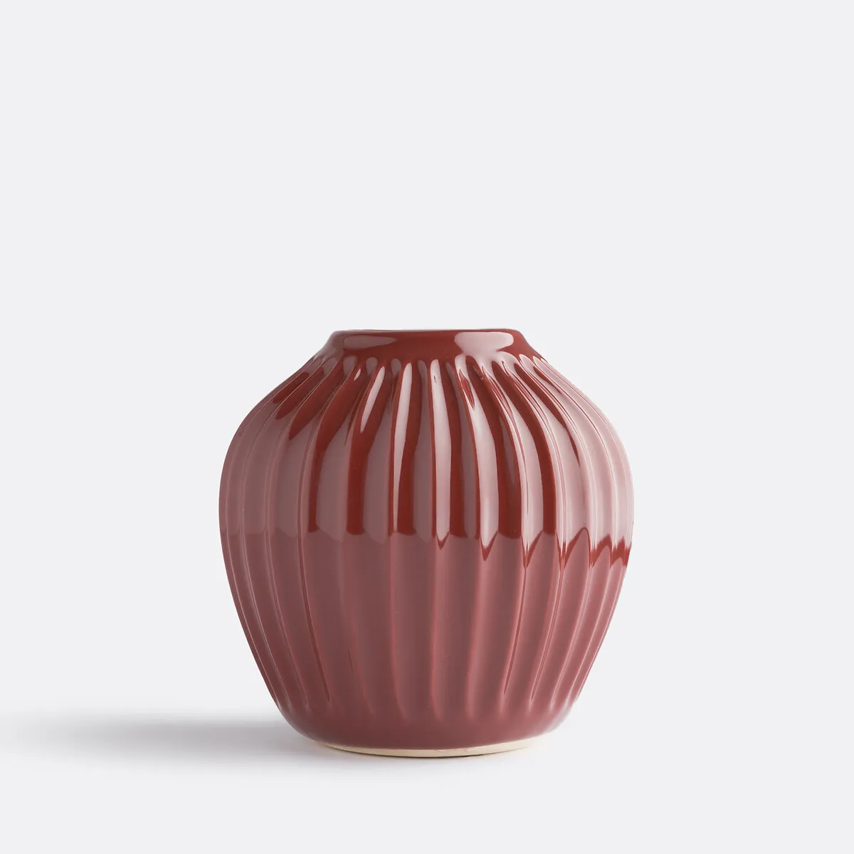 Vase Strié En Céramique H15 Cm Estria