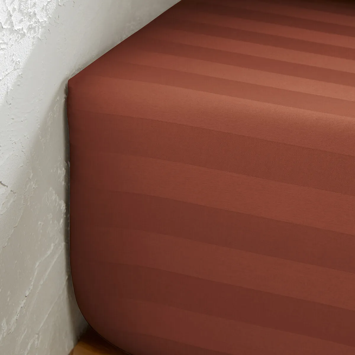 Drap-housse En Satin De Coton Lavé, 118 Fils, Victor Rayé — vue 3