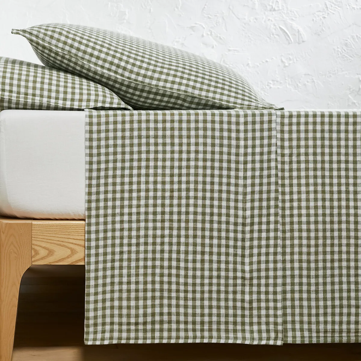 Drap Plat En Lin Lavé, Acélie Kaki