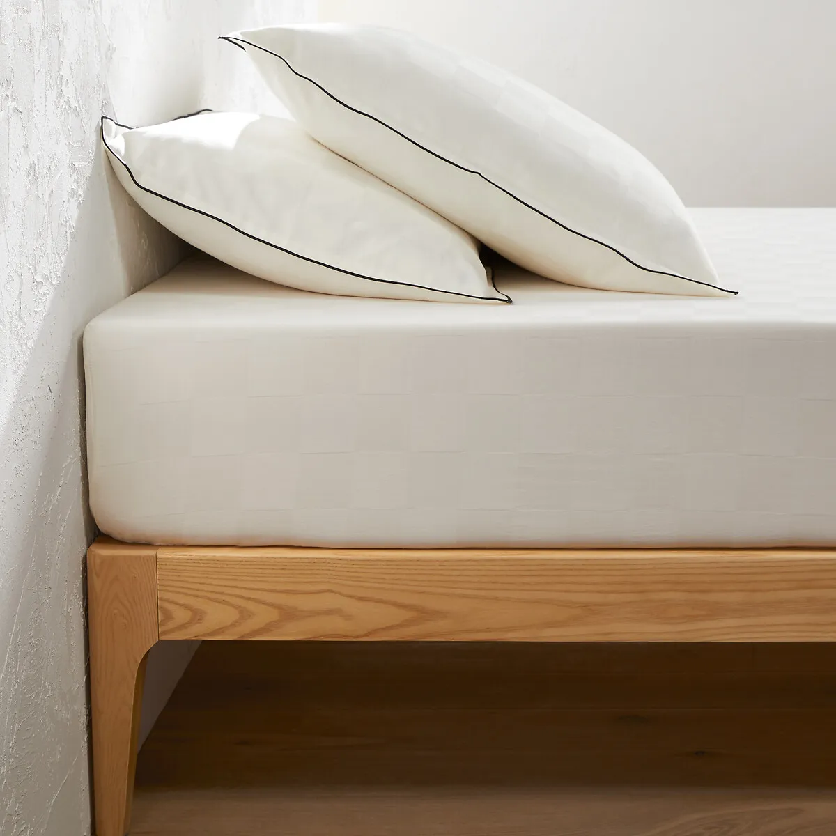 Drap-housse Satin De Coton Lavé, Victor Damier