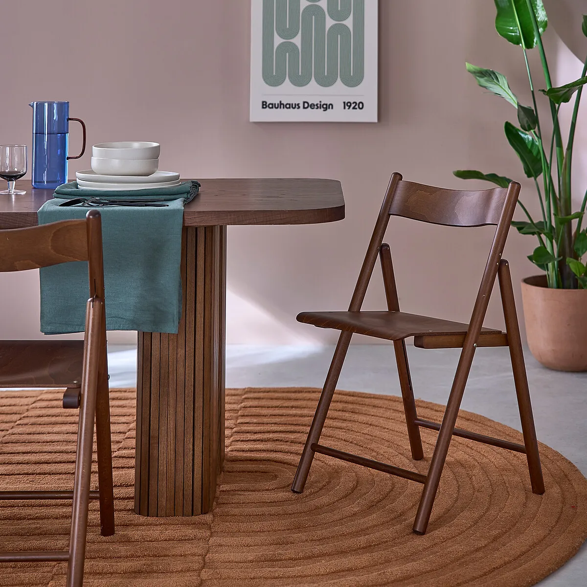 Lot De 2 Chaises Pliantes Hêtre Et Plaqué, Panni — vue 3