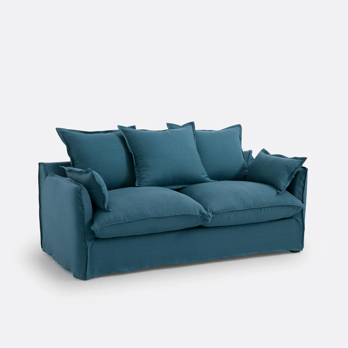 Canapé Convertible, 2 Ou 3 Places, Déhoussable, Lin Froissé, ODNA — vue 3