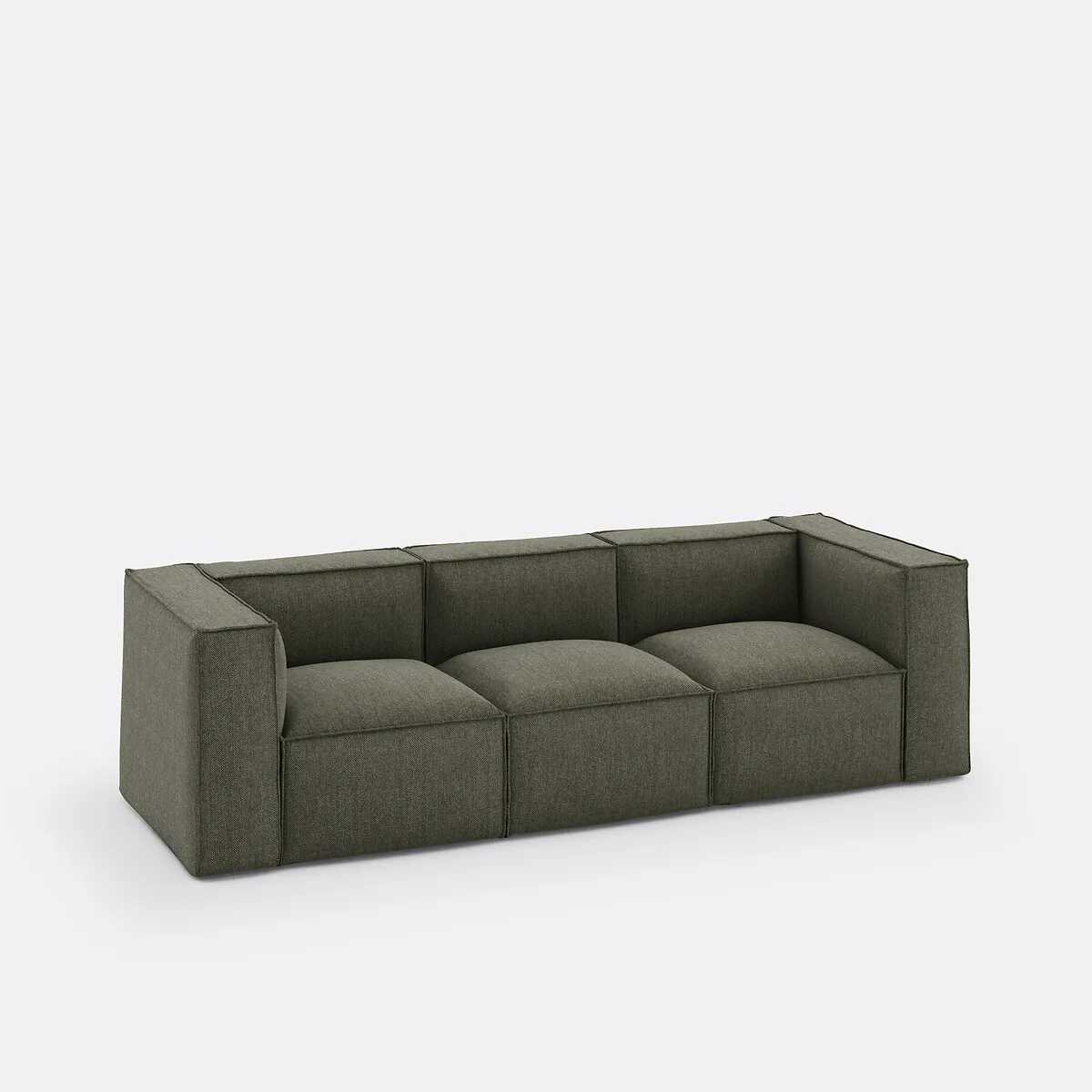 Canapé Modulable, 3 Places, En Tissu Texturé, SEVEN — vue 3