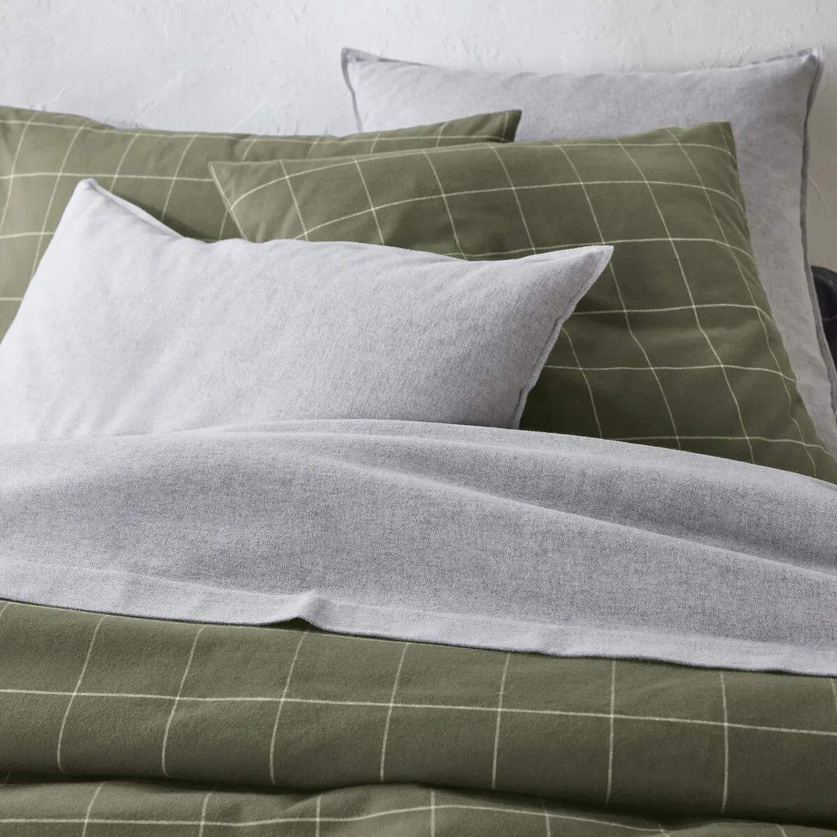Housse De Couette Flanelle, Charlie Kaki — vue 3