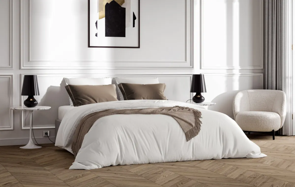 Drap housse percale de coton — Blanc — vue 5
