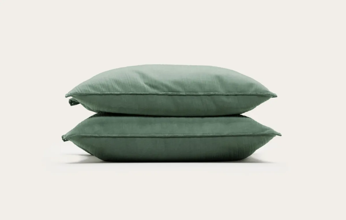 Taie d'oreiller en Gaze de Coton — Vert sapin