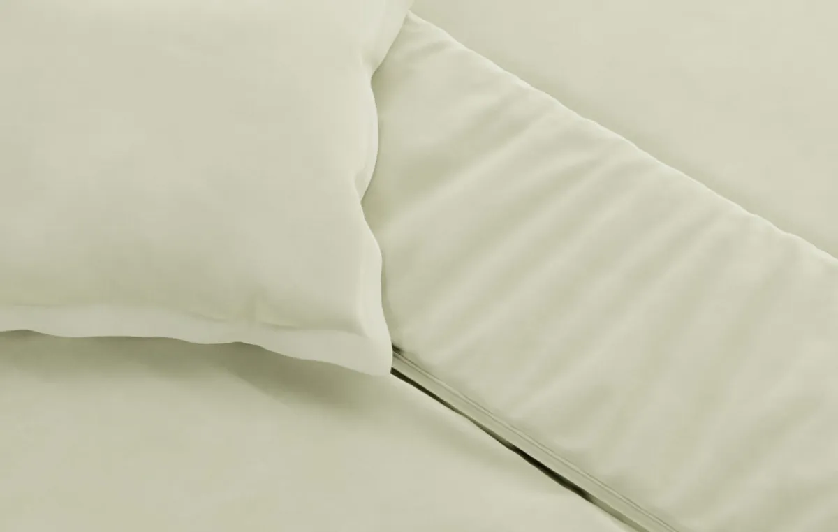 Taie d'oreiller en Percale de coton — Mousse — vue 4