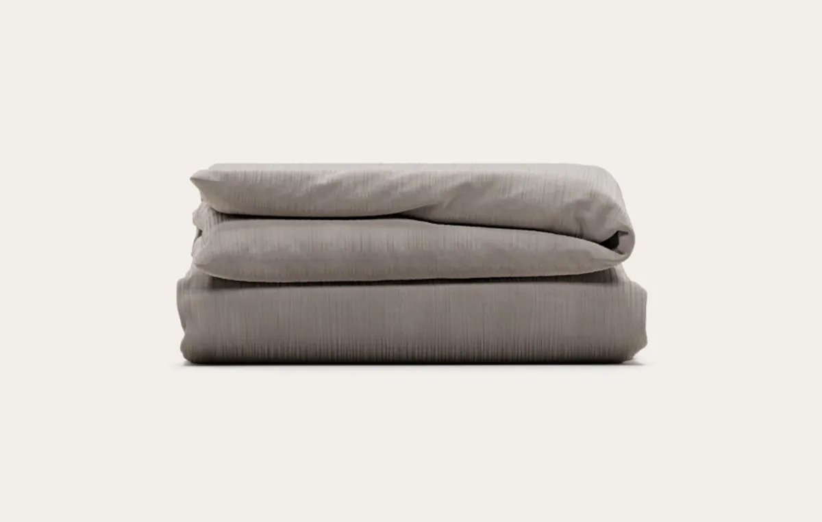 Housse de couette gaze de coton — Gris taupe — vue 3
