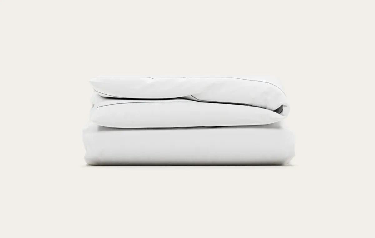 Housse de couette en Percale de coton bio — Blanc — vue 3