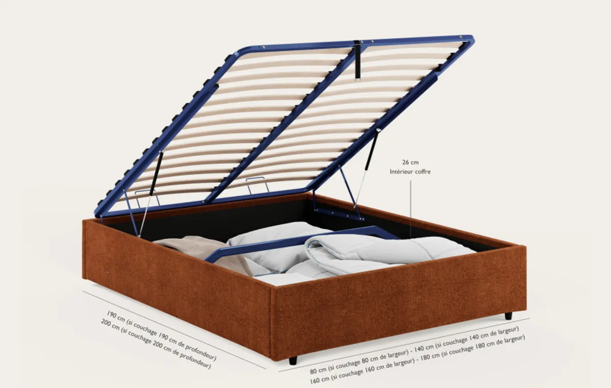 Sommier coffre — Terracotta — vue 5