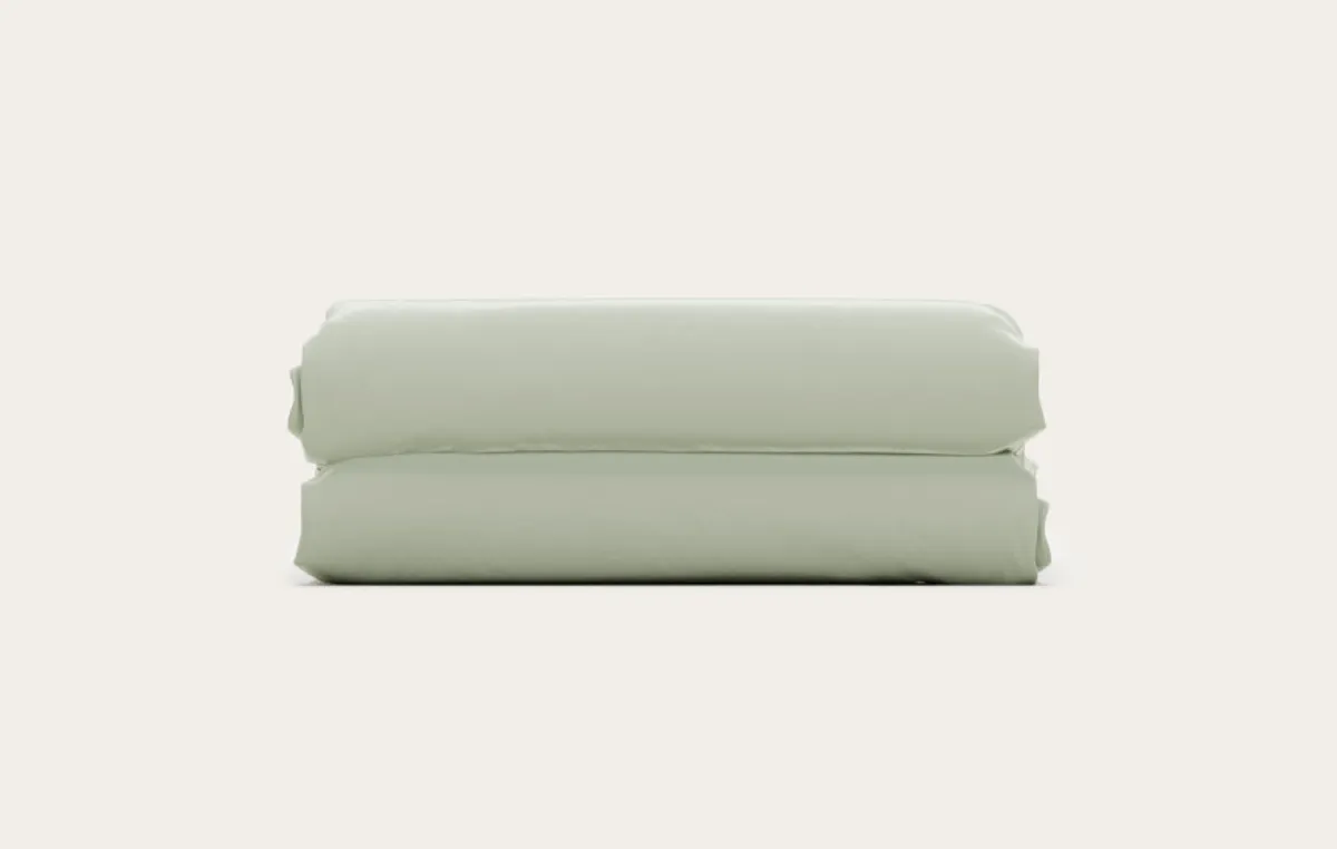 Drap housse satin de coton — Blanc