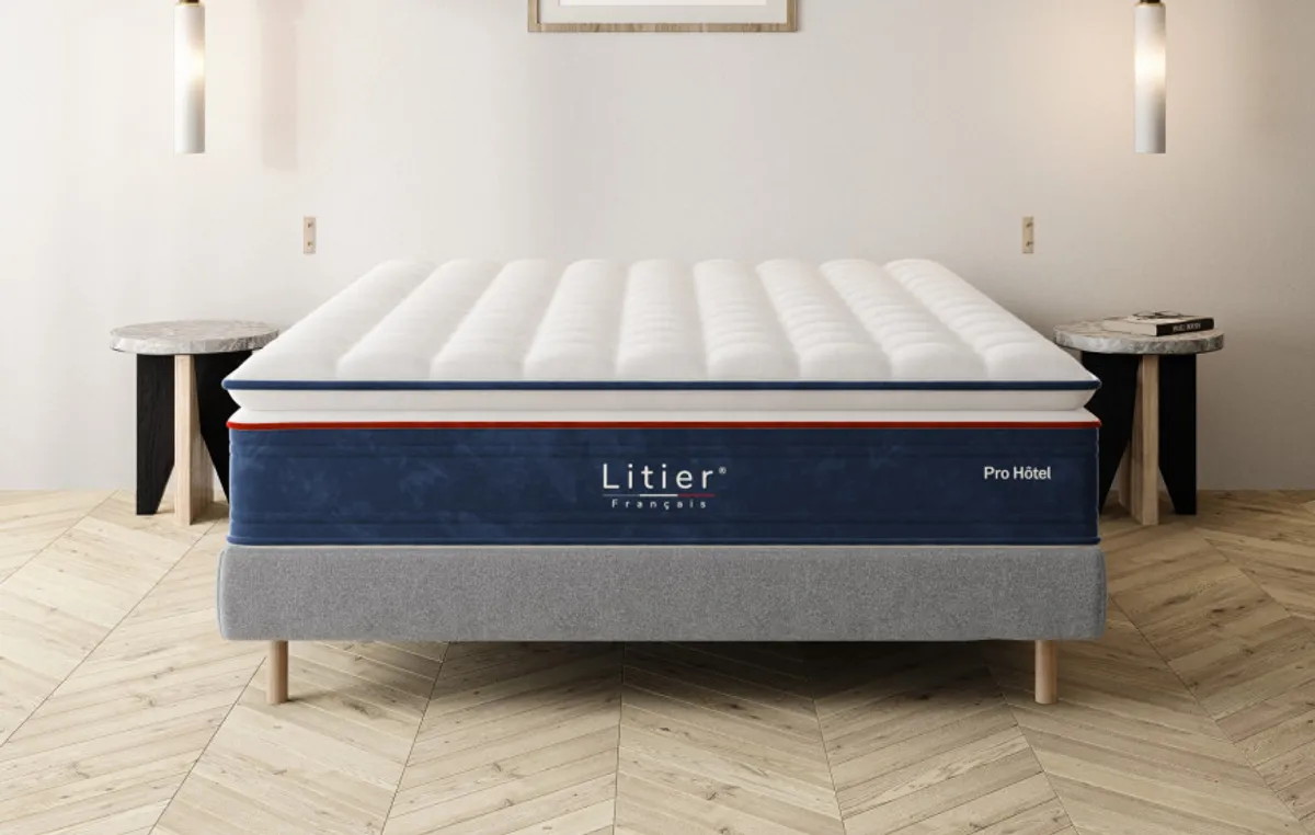 Ensemble sommier et matelas Pro Hôtel — Gris clair — vue 3