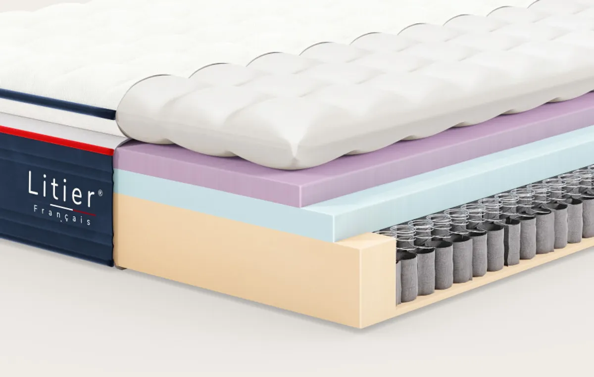 Ensemble sommier et matelas Pro Hôtel — Gris clair — vue 5