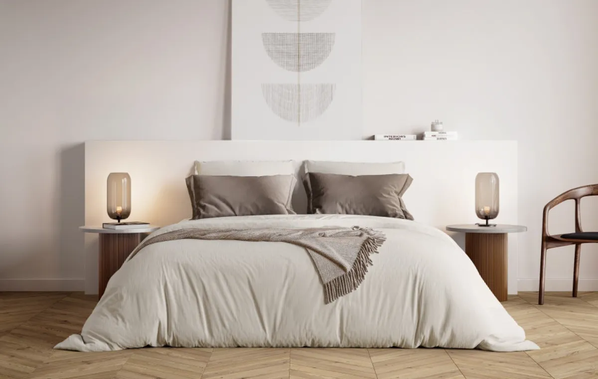Drap housse percale de coton bio — Ivoire — vue 6