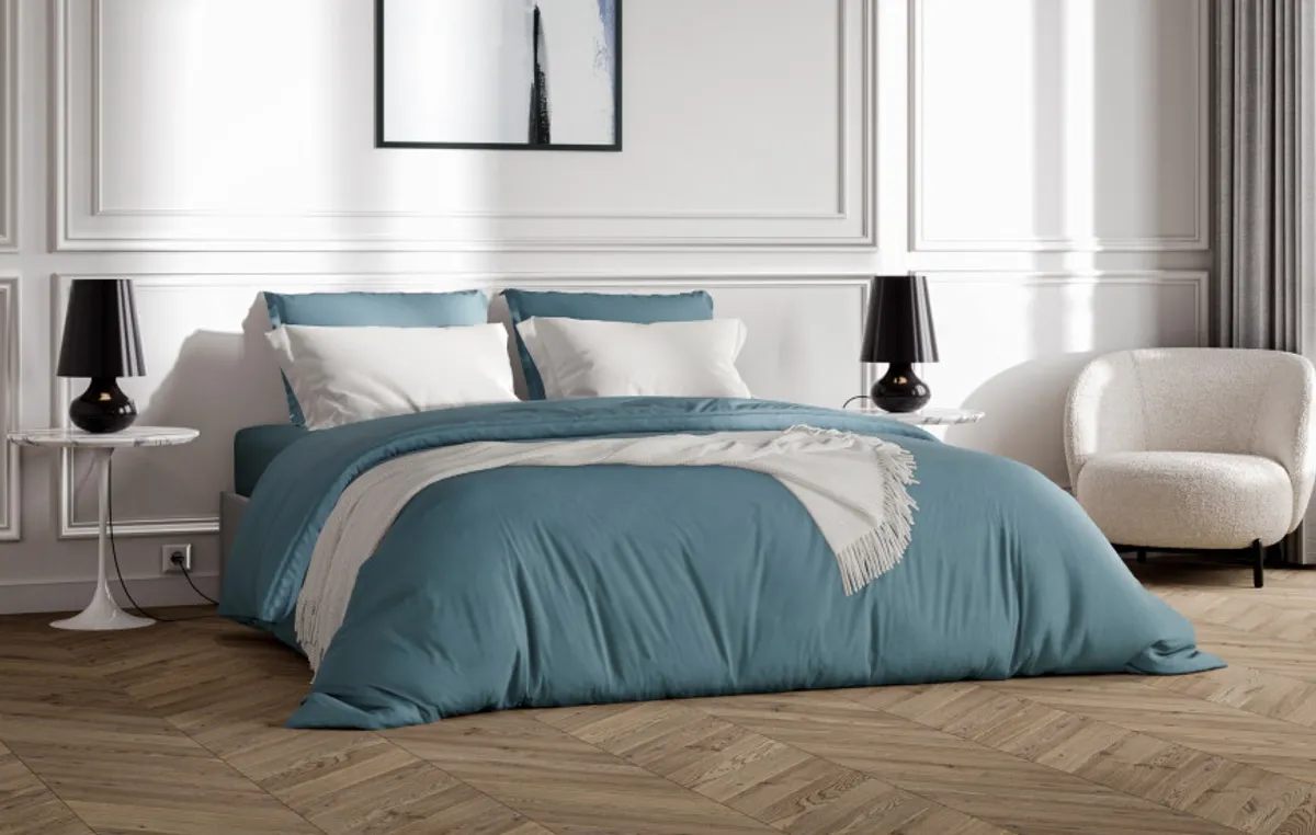Taie d'oreiller en Percale de coton — Céladon — vue 6