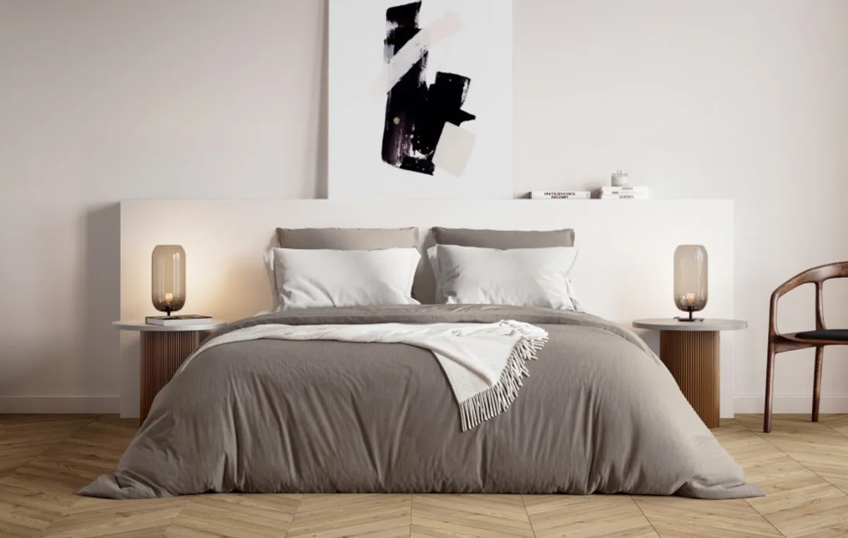 Drap housse percale de coton bio — Gris taupe — vue 6
