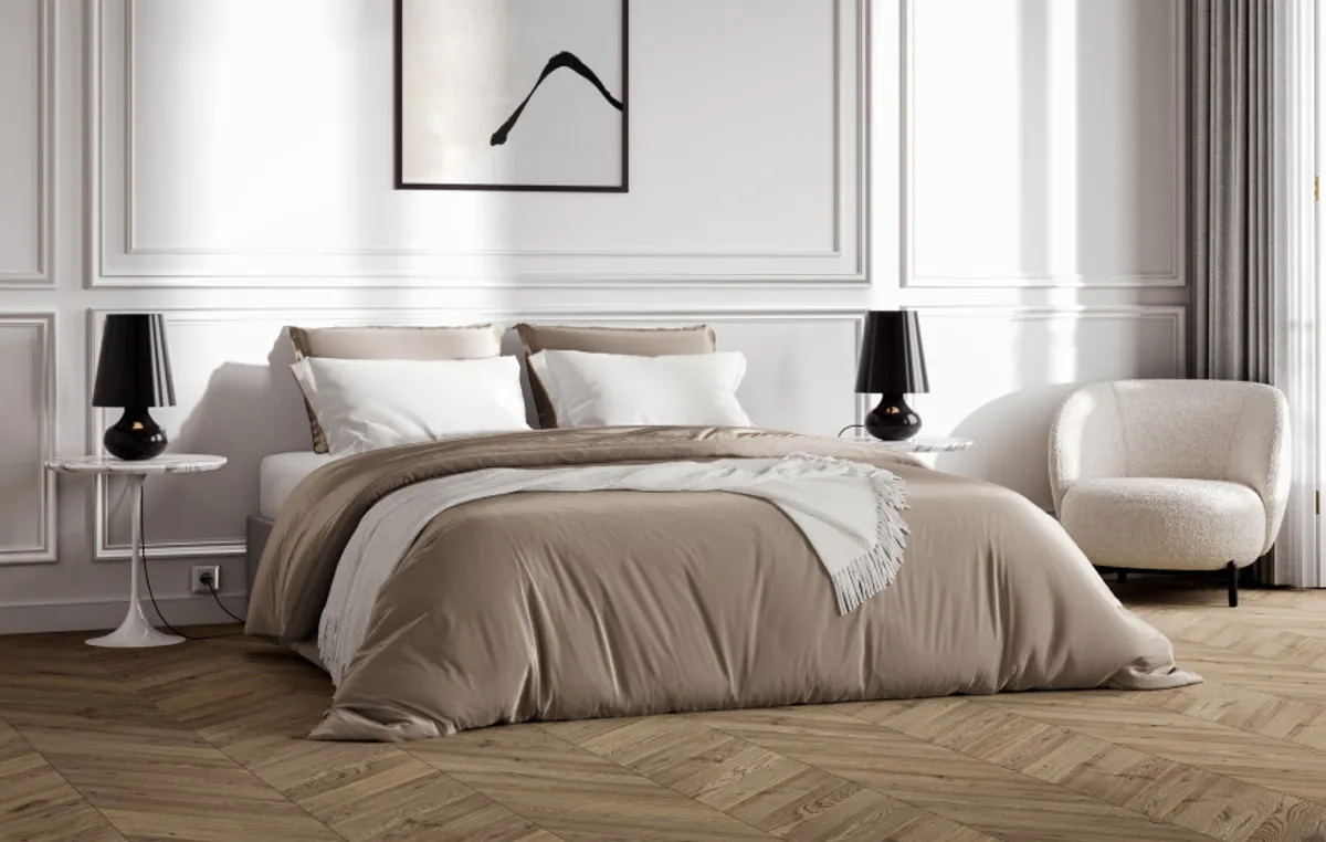 Housse de couette en Percale de coton bio — Lin — vue 6
