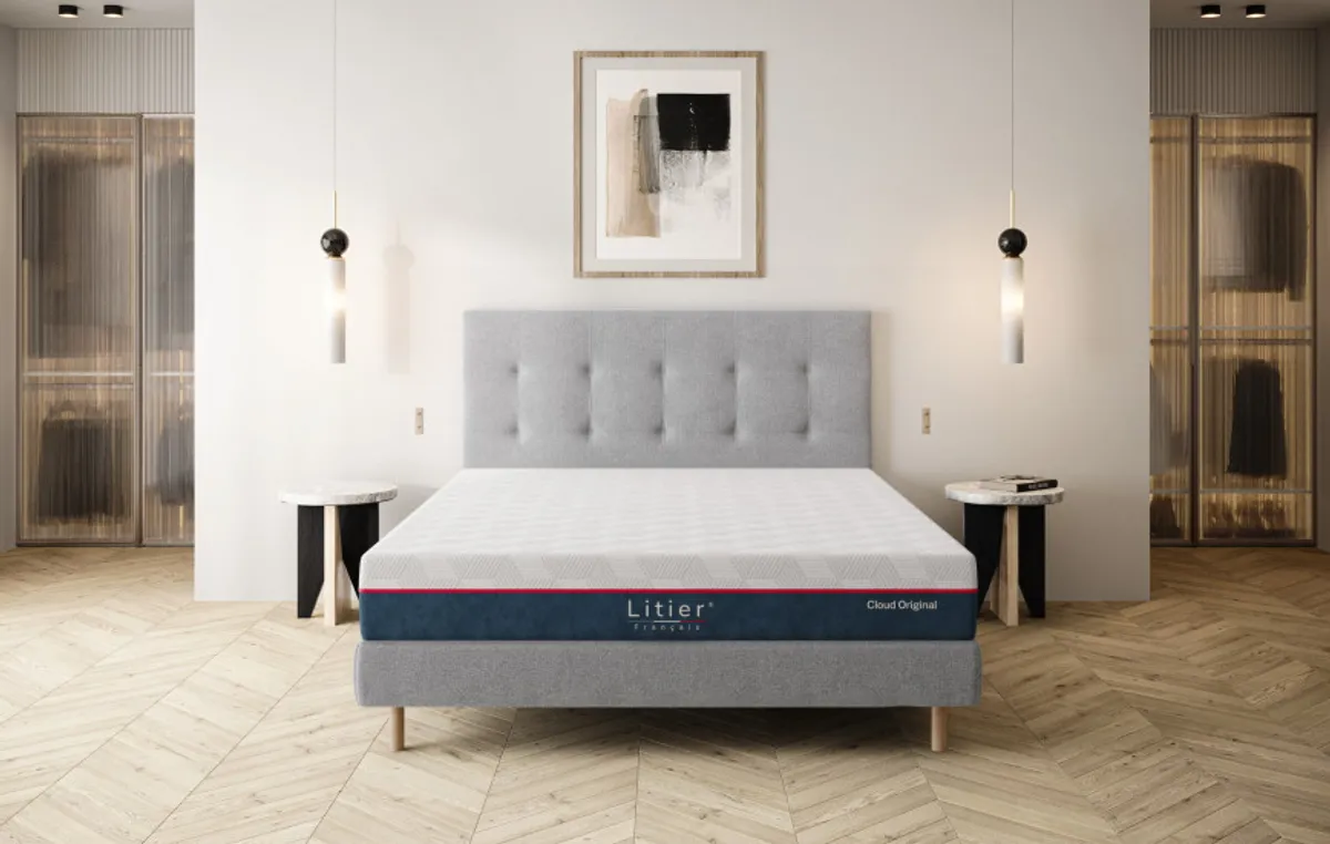Lit Paris — Gris clair — vue 6