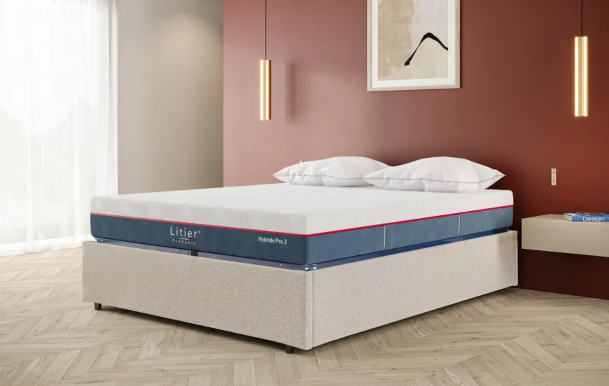 Ensemble sommier coffre et matelas Hybride Pro 2 Premium Fresh+ — Naturel — vue 6
