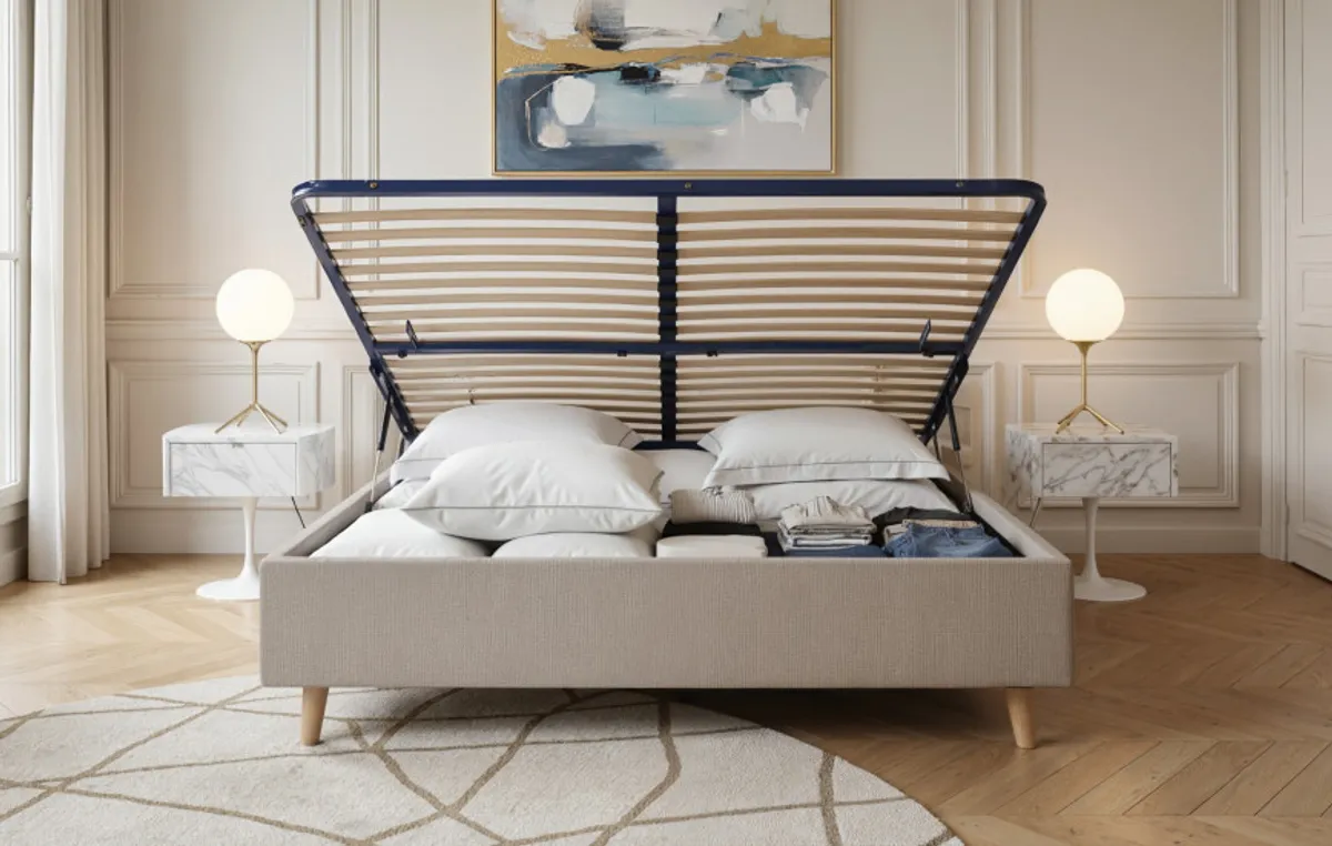 Sommier coffre Prestige — Gris taupe — vue 6