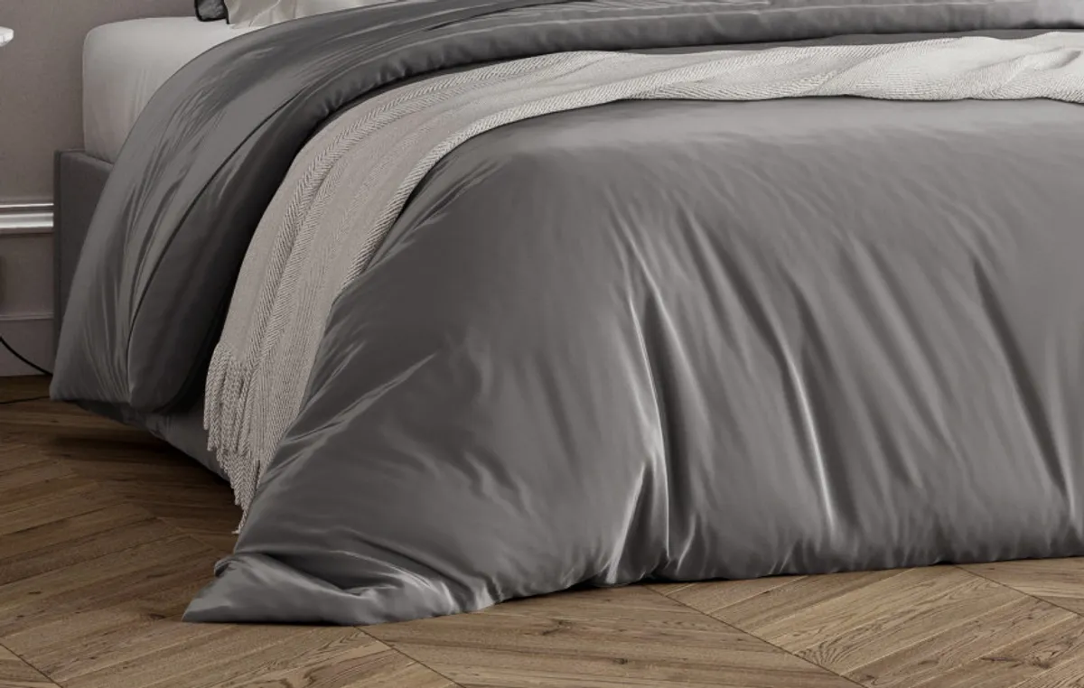 Drap housse satin de coton — Perle — vue 5